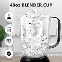 Load image into Gallery viewer, Bear Blender, 2024 New 700W Smoothie Countertop Blender with 40oz Blender Cup for Shakes and Smoothies, 3-Speed for Crushing Ice, Puree and Frozen Fruit with Autonomous Clean