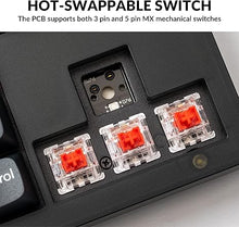 Load image into Gallery viewer, Keychron V3 Wired Custom Mechanical Keyboard, TKL Tenkeyless QMK/VIA Programmable Macro with Hot-swappable Keychron K Pro Red Switch Compatible with Mac Windows Linux (Frosted Black-Translucent)