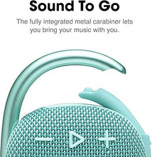 Load image into Gallery viewer, JBL Clip 4, Teal - Portable Bluetooth 5.1 Speaker - Up to 10 Hours of Play - Waterproof & Dust Resistant - Includes Noise & Echo-Canceling Speakerphone