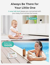Load image into Gallery viewer, NovaView Video Baby Monitor with 2 Cameras - 5” 1080P HD Screen, Ultra-Low Radiation, 5000mAh Battery, Night Vision, Real-Time/VOX, 2X/4X Zoom, Pan & Tilt, 1000ft Range, 2-Way Audio, No WiFi