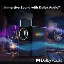 Load image into Gallery viewer, TCL A1 1080p FHD Smart Projector with Google TV and Netflix Certified, Outdoor/Indoor, WiFi/Bluetooth, 16W Audio, Dolby Digital Audio Processing, Game Mode, 120-Inch Screen