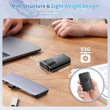 Load image into Gallery viewer, NETUM Bluetooth 2D Barcode Scanner, 3-in-1 Small Portable QR Bar Code Reader Automatic Wireless Gun Scan Back Clip Work with Tablet iOS Android Windows MacOS for Warehouse Inventory POS (2D - E800)