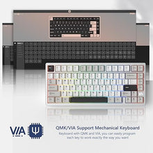 Load image into Gallery viewer, Womier RD75 Pro 75% Keyboard, Quick Release Wireless Aluminum Gaming Keyboard, QMK/VIA Tri-Mode Mechanical Keyboard Custom Hot Swappable with RGB Creamy Keyboard for Windows/Mac/PC - Silver
