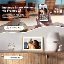 Load image into Gallery viewer, Digital Picture Frame, 10.1'' Frameo Digital Frame Wifi, 32GB Memory, 1280*800 HD Touch Screen Digital Photo Frame, Wall Mountable, Share Instantly, Anniversary, Birthday Gifts for Women, Mom, Golden