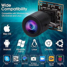Load image into Gallery viewer, USB Camera Module 1080P, 0.01Lux Low Light USB Camera 2.8-12mm Varifocal Lens Industrial Camera with Microphone H.264 2MP CMOS IMX323 UVC USB Webcam Board for Window Linux Android Mac