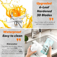 Load image into Gallery viewer, Portable Blender for Shakes and Smoothies 20oz USB-C Rechargeable Personal Size High Speed Mini Mixing Juicer,for Shakes and Nut, Juice, Vegetables Baby Food