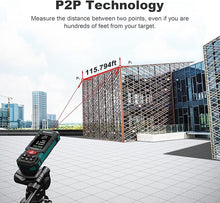 Load image into Gallery viewer, Laser Measure, MiLESEEY 330Ft Laser Distance Meter, Rechargeable Multifunctional Laser Measurement Tool with Pointfinder Camera,P2P Technology, Perfect for Outdoor Long-Range Measuring (App Version)