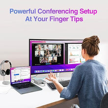 Load image into Gallery viewer, AVLT USB C Speakerphone Hub 360° Omnidirectional Sound Conference Microphone PD 85W Charging, 5Gbps Data Speed, External 4K HDMI Display Support, Portable and Space Saving for Meetings