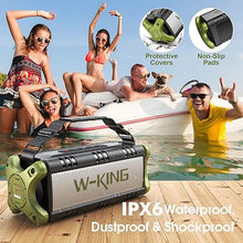 Load image into Gallery viewer, W-KING Bluetooth Speaker, 90W Peak 50W Portable Bluetooth Speakers Wireless Loud Bass, IPX6 Waterproof Bluetooth Speaker Large Outdoor Party Boombox/Subwoofer/EQ/DSP/40H/Stereo Pairing/Power Bank/TF