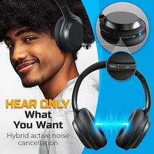 Load image into Gallery viewer, TREBLAB Z7 Pro - Hybrid Active Noise Cancelling Headphones, Signature aptX-HD Audio, Memory Foam Ear Cups, Foldable, 45H Play, Bluetooth 5, Fast Charging, Workout Over Ear Headphones Wireless With Mic