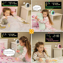 Load image into Gallery viewer, Alarm Clock for Kids, Kids Night Light with 3 Brightness 10 Color Mode Night Light Dual alarm Snooze Mode Sleep Training Adjustable Volume Memory Battery Sleep Timer, Kids gifts for Boys and Girls