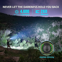 Load image into Gallery viewer, OLIGHT Seeker 4 Pro Rechargeable LED Flashlights, High Lumens Powerful Bright Flashlight 4600 Lumens with USB C Holster, IPX8 Waterproof Flashlight for Emergencies, Camping, Searching (OD Green)