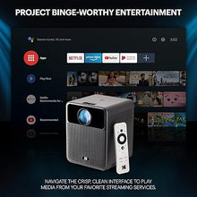 Load image into Gallery viewer, KODAK FLIK HD10 Smart Projector | Android TV 1080P FHD Video Projection System with Google Assistant, Wi-Fi, Bluetooth 5.0, HDMI, USB, Aux & Built-in dual 5W Speakers | iOS & Android