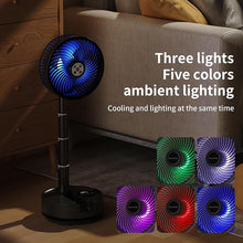 Load image into Gallery viewer, Socool 20000mAh 8 Inch Portable Fan Battery Operated Fan, Oscillating Charging Fan, Remote Control LED Light, 112 Hours Portable Foldable Fan for Camping Travel Outdoor