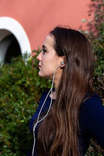 Load image into Gallery viewer, LUDOS Ultra Wired Earbuds in-Ear Headphones, 5 Years Warranty, Earphones with Microphone, Noise Isolating Ear Buds, Memory Foam for iPhone, Samsung, School Students, Kids, Women, Small Ears - White