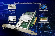 Load image into Gallery viewer, 10G PCIE x8/x16 Ethernet Network Adapter Compatible Intel X520-DA1 82599EN Chip,Single SFP+ Port LAN Card NIC Server Support Windows Server/Windows/Linux/Vmware ESXI
