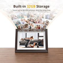 Load image into Gallery viewer, Dragon Touch Digital Picture Frame WiFi 10 inch IPS Touch Screen Digital Photo Frame Display, 32GB Storage, Auto-Rotate, Share Photos via App, Email, Cloud, Classic 10 Brown, PUUDUU