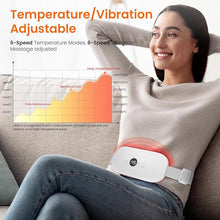 Load image into Gallery viewer, NOWWISH Heating Pad for Period Cramps Pain Relief, Portable Electric Cordless Menstrual Heating Pad Rechargeable with 6 Heat Levels and 6 Massage Modes, Christmas Gifts for Women Teen Girls, White