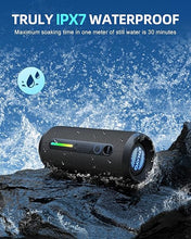 Load image into Gallery viewer, OHAYO Portable Bluetooth Speaker, Wireless Bass Speaker with 24W Loud Sound, IPX7 Waterproof, Bluetooth 5.3, RGB Lights, AUX&TF-Card, Stereo Pairing, Gift Ideas for Home/Outdoor/Party