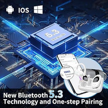 Load image into Gallery viewer, Wireless Earbuds 75hrs Bluetooth 5.3 Headphone Sport, 2024 Bluetooth Earbuds Stereo Deep Bass Over Ear Bud with Earhooks, ENC Noise Cancelling Mic, IPX7 Waterproof Earphone White