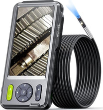 Load image into Gallery viewer, 5mm Dual Lens Inspection Camera, Teslong Borescope with LED Light, HD Industrial Endoscope, 5" IPS Screen, Waterproof Video Scope Camera, Flexible Cable for Home/Automotive/Pipe/Car/Wall(16.5FT)