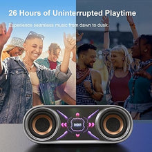 Load image into Gallery viewer, DOSS SoundBox Pro+ P400 Bluetooth Speaker, 50W Stereo Sound with Extra Bass, 26H Playtime, Cool Phantom Mirror Lights, IPX5 Waterproof Speaker for Outdoor, Home, Party, and Electronic Gadgets.