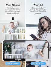Load image into Gallery viewer, PARIS RHÔNE Split-Screen Baby Monitor, 5” Smart Video Baby Monitor with App Control, Two 2K UHD WiFi Cameras, Night Vision, Motion & Cry Detection, AI Tracking, RGB Night Light, Lullabies, Blue