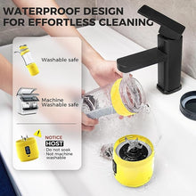 Load image into Gallery viewer, Portable Blender, Anti-Jamming 300 Watt for Shakes and Smoothies, 24oz Travel Blender USB Rechargeable, BPA Free Sporty bottle with a Travel Lid. (Yellow Base Grey Lid)