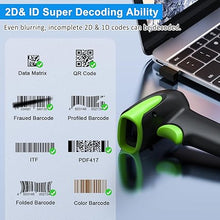 Load image into Gallery viewer, Symcode Wireless Bluetooth Barcode Scanner,Bluetooth & USB Wired & 2.4G Wireless Connection Ergonomics Handheld Barcode Scanner Reader, 2D 1D QR Code Automatic Fast Precise scanning Scanner