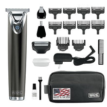 Load image into Gallery viewer, Wahl Stainless Steel Lithium Ion 2.0+ Slate Beard Trimmer for Men - Electric Shaver, Nose Ear Trimmer, Rechargeable All in One Men's Grooming Kit - Model 9864