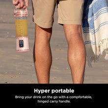 Load image into Gallery viewer, Ninja BC155PS Blast Two-Pack Portable Blender, Cordless, 18oz. Vessel, Personal Blender-for Shakes & Smoothies, BPA Free, Leakproof-Lid & Sip Spout, Rechargeable, Dishwasher Safe Parts, Peach & Stone