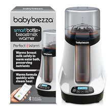Load image into Gallery viewer, Baby Brezza Smart Baby Bottle Warmer, Breastmilk Warmer + Defroster - Only Brand with Different Temperatures for Breastmilk + Formula - Universal Fit for All Bottles + Milk Bags - Bluetooth Control