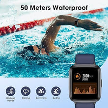 Load image into Gallery viewer, Fitness Tracker Watch with Heart Rate Monitor, Activity Tracker with Pedometer, Sleep Monitor, Calories & Step Counter, 5ATM Waterproof Smart Watch for Women Men Health Fitness Watch for Sports