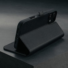 Load image into Gallery viewer, TORRO Premium Leather Case Compatible with iPhone 16 Plus 6.7" – Genuine Leather Wallet Flip Folio Case with Kickstand and Card Slots (Compatible with Official MagSafe Chargers) - Black