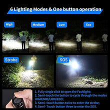 Load image into Gallery viewer, WUBEN C3 Flashlight 1200 High Lumens Rechargeable Flashlights 6 Modes Super Bright IP68 LED Tactical Flashlight for Camping, Home, Emergency, Rescue, Hunting, Inspection, Repair, Tool Gifts for Men