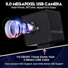 Load image into Gallery viewer, SVPRO 60 Degree Autofocus USB Camera with Aluminum Case, High Definition USB Camera Module 5MP 2592x1944 CMOS OV5640 Sensor CCTV Surveillance Video Camera
