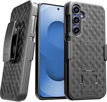 Load image into Gallery viewer, .for Samsung Galaxy S25 Plus Case with Belt Clip Holster, Kickstand Slim Cover Phone Case for Galaxy S25 Plus - Black