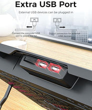 Load image into Gallery viewer, AICHESON Laptop Cooling Pad for 17.3" Notebook, Red 5 Fans