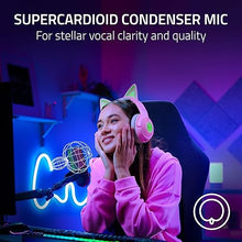 Load image into Gallery viewer, Razer Seiren V3 Chroma RGB USB Microphone: Stream & Game Reactive Lighting - Tap-to-Mute Sensor - Condenser Mic - Digital Gain Limiter & Shock Absorber - PC, Discord, OBS Studio, XSplit - Black