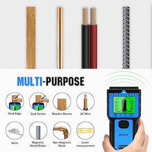 Load image into Gallery viewer, Stud Finder Wall Scanner, Upgraded 8 in 1 Magnetic Stud Sensor Wall Detector, with Bubble Level, Nail Beam Finders Center and Edge for Wood AC Wire Metal Studs Joist Pipe, HD LCD Screen