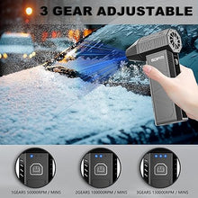 Load image into Gallery viewer, SDFM Electric Air Duster - 130000RPM Compressed Air Duster?3 Gear Adjustable Jet Dry Blower can Reusable Can for Computer Keyboard,Outdoors,Car,Home.… (Black)