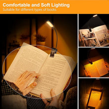 Load image into Gallery viewer, Gritin 16 LED Rechargeable Book Light for Reading in Bed- Eye Caring 3 Color Temperatures, Stepless Dimming Brightness, 80 Hrs Runtime, Lightweight Flexible Clip on Book Light for Book Lovers