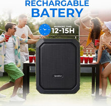 Load image into Gallery viewer, Wireless Voice Amplifier Bluetooth Headset Mic, 18W IPX5 Waterproof Microphone and Speaker Set, Personal Mic for Speaking, Rechargeable Megaphone Portable Pa System for Teachers