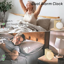 Load image into Gallery viewer, AIRIVO Alarm Clock for Bedrooms, Sunrise Alarm Clock Wake Up Light for Kids Teens, White Noise Sound Machine, Moon Light Dual Alarms for Heavy Sleepers, Night Light Alarm Clock for Preppy Room Decor