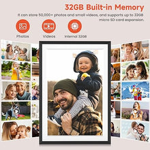 Load image into Gallery viewer, Frameo 10.1" WiFi Digital Picture Frame with 32GB Memory, 1280 x 800 IPS HD Touch Screen Electronic Photo Frame, Auto-Rotate, Slideshow, Wall Mountable, Share Photos/Video Remotely Anywhere