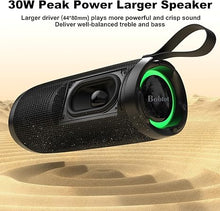 Load image into Gallery viewer, Bobtot Portable Speaker Bluetooth, 30W Peak IPX6 Waterproof Speaker Wireless with Punchy Bass, Loud Sound, RGB, 20H Playtime, Dual Pairing for Party, Camping, Beach