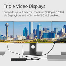 Load image into Gallery viewer, Kensington SD4842P EQ 12-in-1 USB-C Triple Monitor Docking Station vis 2X HDMI & 1x DisplayPort, 100W PD, Ethernet, Audio Jack, Security Lock Slots, for Windows and USB-C Alt-Mode Laptops (K32810NA)