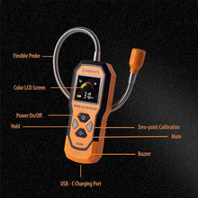 Load image into Gallery viewer, Rechargeable Gas Detector Portable Natural Gas Tester Detector, Combustible Propane Methane Gas Sensor Sniffer (SHG200M Natural Gas Detector)