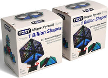 Load image into Gallery viewer, TOSY Magnet Pyramid Stone - 1 Cube Transforms into 1 Billion Shapes, 243 Rare Earth Magnets, Holographic Design, Spinner Accessory, Puzzle/Sensory/STEAM Toy, Christmas Birthday Gift (Set of 2)