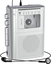 Load image into Gallery viewer, Gracioso Portable Cassette Player Recorder with Bluetooth Transmitter, AM FM Walkman Cassette Player with Headphone Jack & Big Speaker,Microphone Jack, 2*AA Battery Opearated Cassette Tape Player